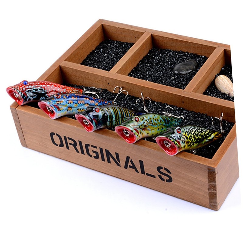 Mipcase 4PCS Lures Floating Artificial Baits for Freshwater and Saltwater