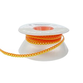 Funny Braces Power Chain Two Color Combos Dental Orthodontic Elastic Bands Power Chain 15 Feet/Roll (Orange&Yellow, Short)
