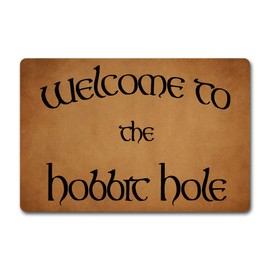 ZQH Funny Door Mat - Welcome To The Hobbit Hole - The Lord Of The Ring - 23.6 X 15.7 in - Anti-Slip Home Decor - Prank Gift - Entrance Way - Indoor