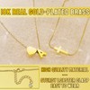 RechicGu 2 Pcs Heart Initial Pendant and Cross Necklace for