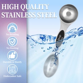 Magnetic Measuring Spoons Set of 8 with Leveler, Stainless Steel Metal Measuring Spoon, Dual Sided for Measuring Dry and Liquid Ingredients, Teaspoon Tablespoon Measure Spoons (Black)