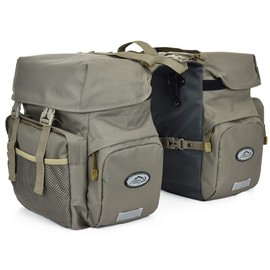 FANWU 50L Bike Panniers Bicycle Commuting Bag Waterproof Saddle Bags with Rain Cover for Bicycle Rear Rack Carrier, Support for Width Less Than 7 inches Bike Rack