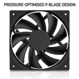 DARKROCK 3-Pack 120mm Black Computer Case Fans High Performance Cooling Low Noise 3-Pin 1200 RPM Hydraulic Bearing Quiet Long life Up to 30,000 hours 5 Years After-sales Service