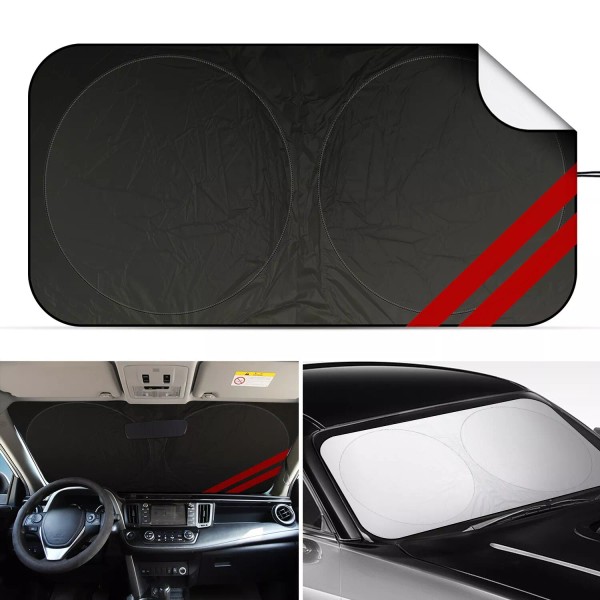 TSUINZ Car Windshield Sun Shade Foldable Shield Cover Visor 63*34''