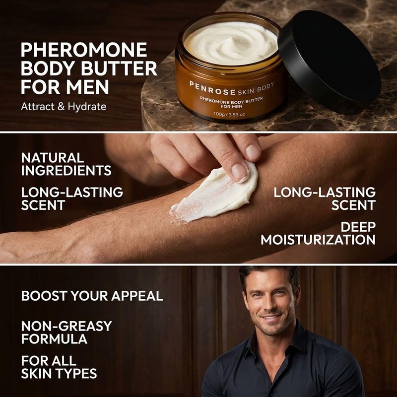 Skin Body Butter for Men, Non-greasy Body Butter，1Pcs
