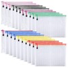 TUPARKA 21pcs Document Wallet A5 Zipper Wallet Bags Plastic Mesh