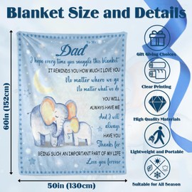 Xinvery Dad Gifts from Daughter Son,to My Dad Gifts Blanket Daddy Birthday Gifts Presents for Dad Gifts for Dad Birthday Father's Day Decorations 50"X60"