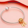Amuefer Charms for Bracelets Gold Dreamcatcher Dangle 925 Sterling Silver