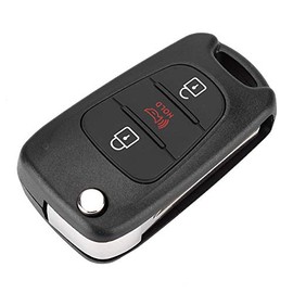 KIMISS Carcasa de llave remota de coche, para KIA Soul 2012 2013 funda protectora de carcasa de llave remota negra de repuesto