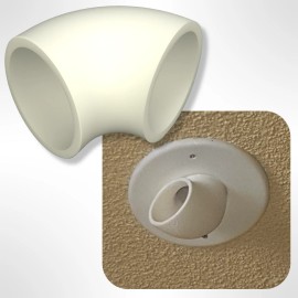 3DEXCEL SpacePak / Unico Register Outlet Air Supply Diverter 90 Degree Elbow Spout