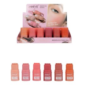Rubor En Barra Stick Mejillas Labios Ojos Maquillaje 3 En 1 Rubor En Barra Stick Tono 02
