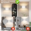 Aipsun White Battery Operated Wall Sconce 2 Packs, USB LED