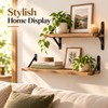 Wooden Floating Wall Shelf for Home Organization – Space-Saving Wall-Mounted