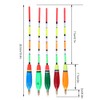 5PCS Multiple Color Balsa Wood Fishing Float Bobber Bite Indicator