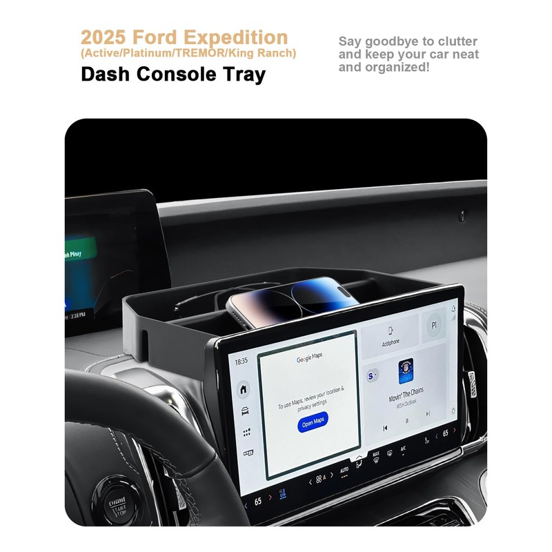 ECOZEN 2026 Expedition Dash Console Organizer - Behind Screen Organizer