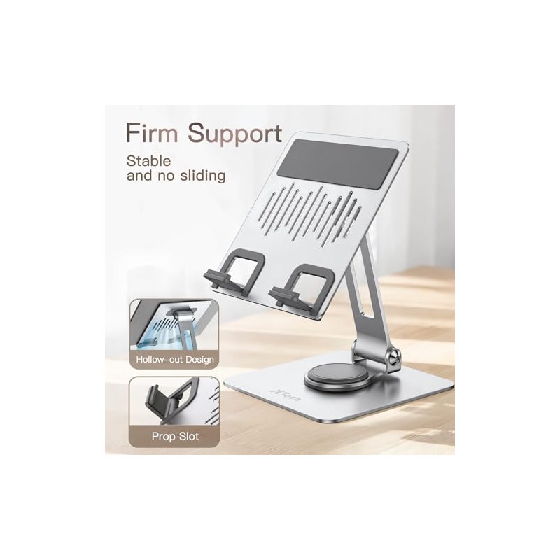 JETech Soporte para Tableta, Base Giratoria de 360°, Plateado