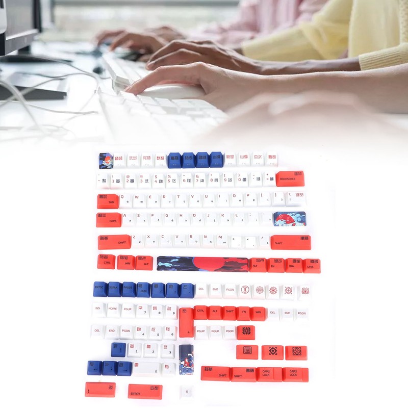 PBT Keycaps 134 Key English Style With Animal Pattern Elements