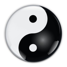 City Souvenirs Yin Yang Paperweight in Gift Box, 3 Inch Crystal Dome, Perfect for House