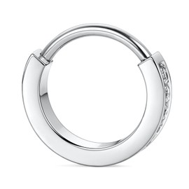 AROWRO 316L Surgical Steel Hinged Huggie Earrings Small Hoop Earrings Shell Cartilage Lobe Earrings with Outward Wider