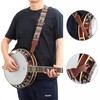 Nefelibata Banjo Strap, 2"Wide Full Grain Cowhide Guitar Strap Adjustable