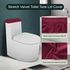 AZHCHKE Stretch Velvet Toilet Tank Lid Cover for Bathroom Super