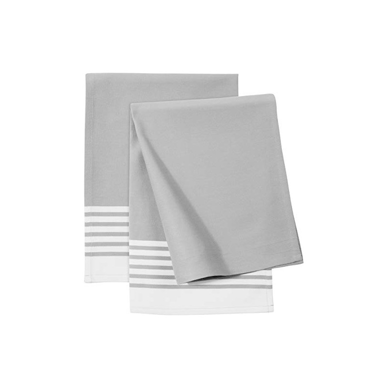 Zwilling 13300-403 Textile Kitchen Cloth, Gray, Stripe, 2 Piece Set,