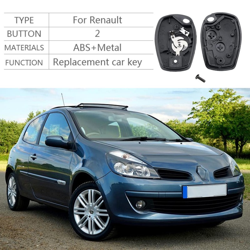 ShnminEU 2 Pack 2 Buttons Car Key Case Compatible with