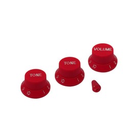 ROLIZO Strat Style Guitar Control knobs 1 Volume and 2 Tone Set for Fender ST Strat Style Guitar Red