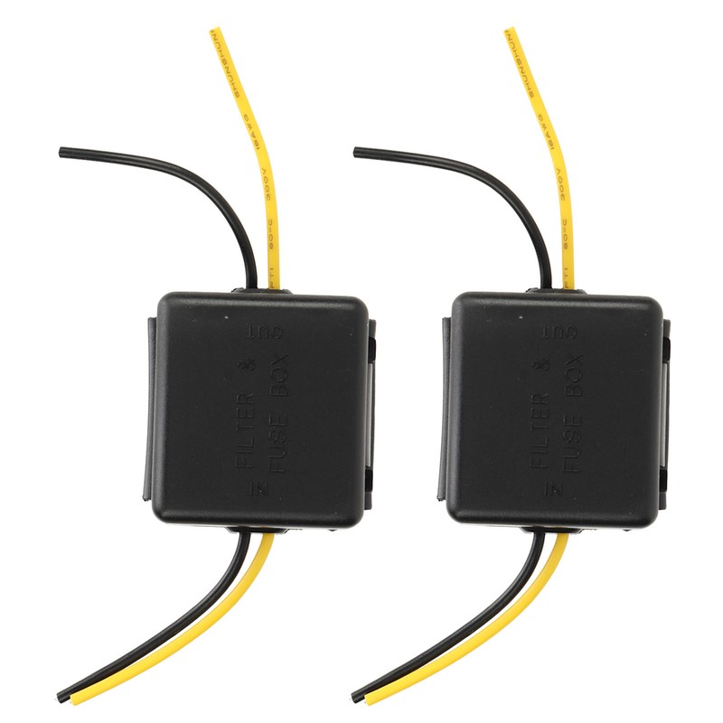 2Pcs Car Power Filter 12V Interference Proof Noises Reduction Reliable