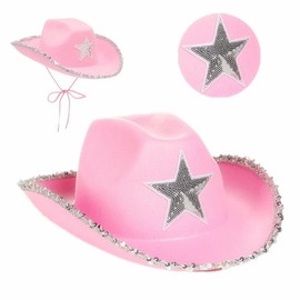 LYLAC Party HAT Cowboy Sequins Pink