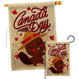 Ornament Collection Dominion Day Burlap Garden House Flag Set Canada Canadian Territories Region Country Particular Area Decoration Banner Small Yard Gift Double-Sided, Made in USA