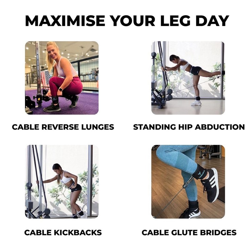 YAGHZU Ankle Straps for Cable Machines Women, Glute Kickback Cable