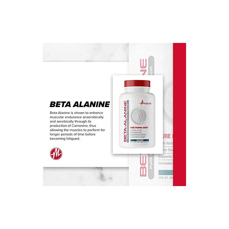 Metabolic Nutrition Beta Alanina, 300 gramos, polvo