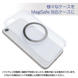 MagSafe SCP-059 Ring, Set of 2, MagSafe Seal, Metal Ring, Smartphone Ring, Smartphone Ring, Magnetic Enhancement, Silver, Magnetic Ring, Sparkling Pumps