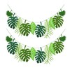 AIBAOBAO Pack of 2 Green Tropical Palm Leaves Bunting -