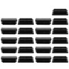 sourcingmap 21pcs 15 x 40mm Plastic Rectangle Ribbed Tube Inserts