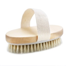 WOONEKY Natural Bristle Wooden Bath Brush Spa Body Brush Without Handle Exfoliating Shower Brush 12 * 7cm Soft Stiff Bristle Reduction