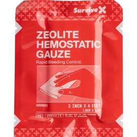 SurviveX Hemostatic Gauze - Quick Blood Clotting Gauze for Wounds - Trauma Kit Hemostatic Dressing - Quantity Per Pack: 1PC
