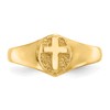 IceCarats 10K Solid Yellow Gold Cross Ring Size 6