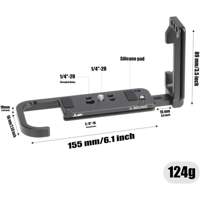 Hersmay Quick Release Plate L Angle L-Bracket Plate for Canon
