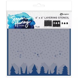 RANGER INDUSTRIES Simon Hurley create. Stencil Set 3/Pc - Winter Scene Maker, HUS84785