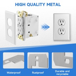 10 Pcs Wall Plate Spacer,Spacers for Electrical Outlets, Metal Flush Fit Device Leveling Plates for Electrical Outlet Repair, Fix Loose Outlets and Electrical Boxes