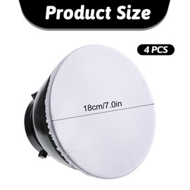 7"/18cm Light Diffuser, Diffuser Lamp Sock Soft Cover Soft White Diffusers Standard Cloth Diffusers Light Sock Softens The Light-Output, Lampshade Reflector Great for Studio Strobe Reflectors Video