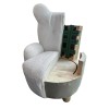 Lilola Home Raelynn 25.5"W Beige Sherpa Fabric Bear-Shaped Kids Armchair