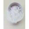 ErnicShop 3" Baby Yoda in Crib 3D Printed Mandalorian White