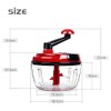Multi-Functional Manual Food Processor,8 Cup Hand-powered Crank Chopper,Mincer Blender with