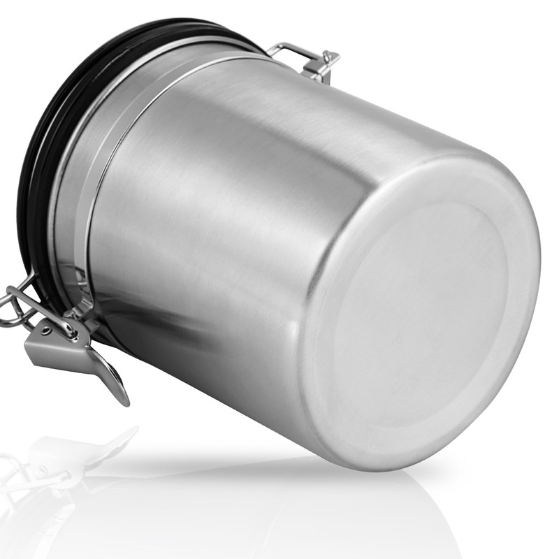 1.5L 304 Stainless Steel Airtight Coffee Beans Container Storage Canister