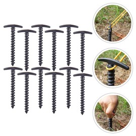 BESPORTBLE 12pcs Heavy Duty Tent Pegs for Camping Easy to Install Lightweight Resistant Stakes for Snow and Soft Ground Use