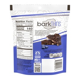 barkTHINS Snacking Dark Chocolate, Blueberry with Quinoa Crunch, 4.7 Ounce (Pack of 12)