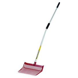 Little Giant DuraFork Pitch Fork (Red) Durable Polycarbonate Stable Fork with Angled Tines w/Ergonomic Handle (Item No. PDFERED)